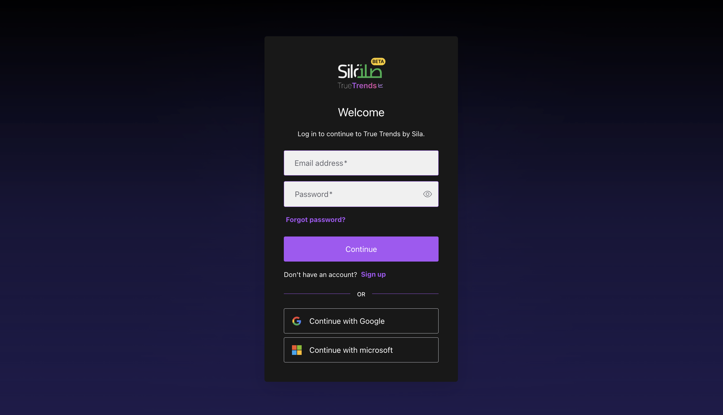 Login Credentials Form